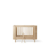 OLIVER FURNITURE WOOD MINI+ COT BED INCL. JUNIOR KIT, OAK