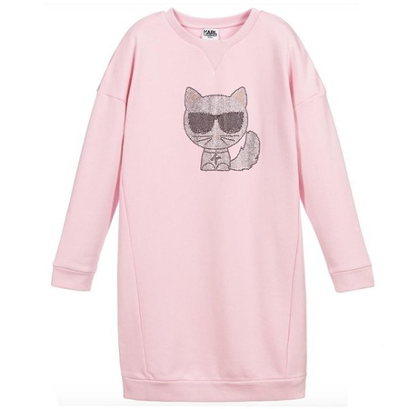 KARL LAGERFELD KIDS Sukienka z aplikacją kotka 