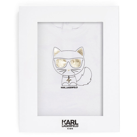 KARL LAGERFELD Kids Sukienka dziecięca dla dziewczynki z kotkiem