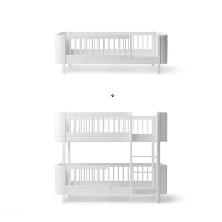  OLIVER FURNITURE Zestaw do przekształcenia łóżka Mini + łóżka piętrowego Mini+ Low Bunk Bed, white