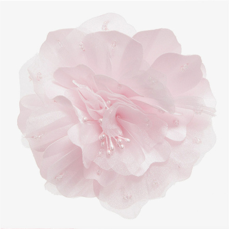 SARAH LOUISE Sukienka dla dziewczynki długa z falbanami różowa