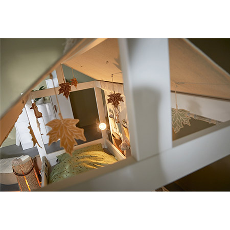 LIFETIME Kidsrooms Łóżko dziecięce z konstrukcją górną Panda Paradise