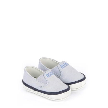 BOSS Kids Tenisówki niemowlęce dla chłopca błękitne