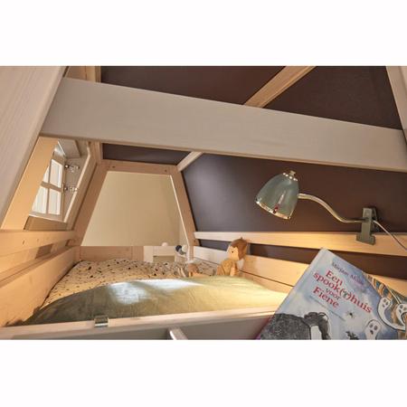 LIFETIME Kidsrooms Bunk Bed with Ladder 90x200 cm My Hangout, whitewash
