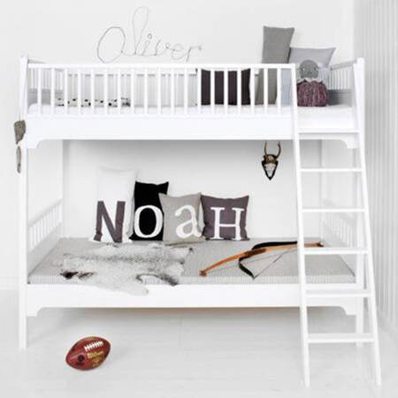 OLIVER FURNITURE SEASIDE CLASSIC BUNK BED WITH SLANT LADDER