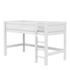 LIFETIME Kidsrooms Łóżko na niskiej antresoli z drabinką 128 cm, białe