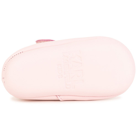 KARL LAGERFELD KIDS Baby girls leather pre-walker trainers