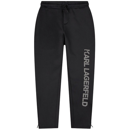 KARL LAGERFELD Kids Boys Black Logo Track Pants