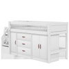 LIFETIME Kidsrooms Łóżko dziecięce niskie 128 cm z szafkami Breeze 