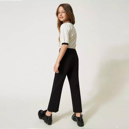 TWINSET Eleganckie spodnie dziewczęce czarne