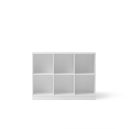 OLIVER FURNITURE Дитяча дерев'яна біла полиця 3x2 з основою