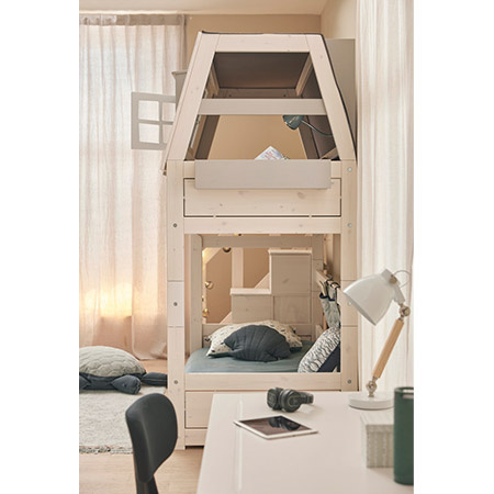 LIFETIME Kidsrooms Łóżko dziecięce na niskiej antresoli My Hangout, whitewash