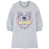 KENZO Kids Sukienka dziecięca z długim rękawem Tiger szara