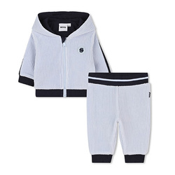BOSS Kids Dres niemowlęcy dla chłopca dwuczęściowy błękitny