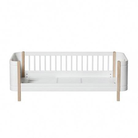 OLIVER FURNITURE WOOD MINI+ JUNIOR BED, WHITE/OAK
