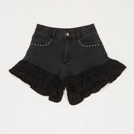 TWINSET Girls woven shorts in black