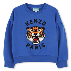 KENZO Kids Bluza chłopięca z długim rękawem niebieska Tiger