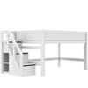 LIFETIME Kidsrooms Kid's Mid Sleeper Bed with stairs 120x200 cm, white
