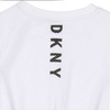 DKNY Sukienka z krótkim rękawem biała MINI MI