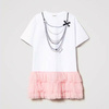 TWINSET Girls mint dress with tulle frill