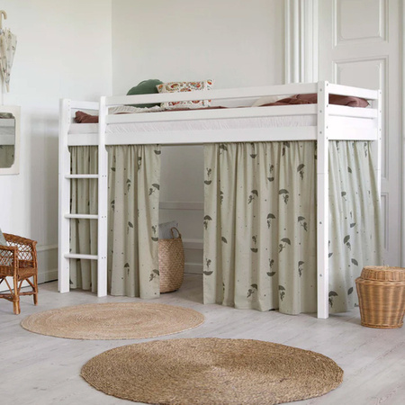 Hoppekids Ole Lukoie bed curtain for high bed, green