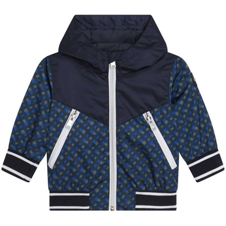 BOSS KIDS Baby boys hooded jacket pale blue and navy