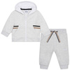 BOSS KIDS Baby boys light grey 2-piece organic cotton tracksuit