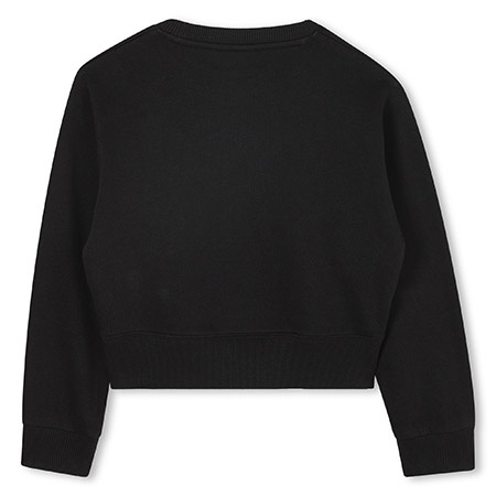 HUGO Bluza dziewczęca z wyhaftowanym logo, black
