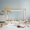 OLIVER FURNITURE CAMP Łóżko dziecięce z baldachimem, white/oak