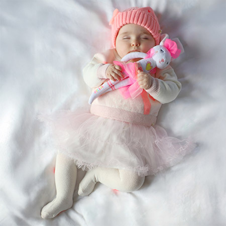 BILLIEBLUSH Czapka dziecięca dla dziewczynki z kokardką