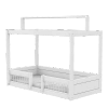 LIFETIME Kidsrooms Kid's Montessori Bed 90x200 with roof frame and safety rails