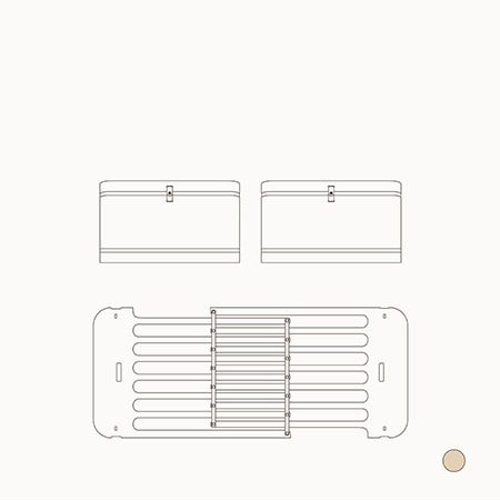 Olver Furniture Mini+ Additional parts to Mini+ cot bed incl. junior kit, oak