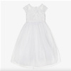 SARAH LOUISE Girls white organza communion dress