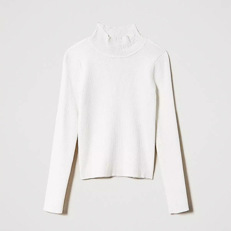 TWINSET Girls ribbed turtleneck jumper