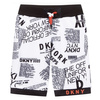 DKNY Spodenki chłopięce białe z czarnym nadrukiem
