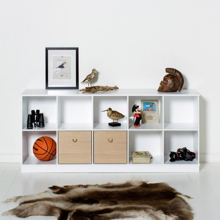 OLIVER FURNITURE Pojemniki do regału dziecięcego Wood 2 sztuki, white/oak