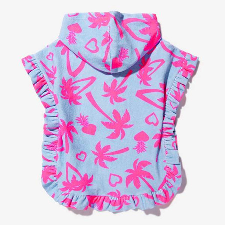 BILLIEBLUSH Girls blue hooded poncho