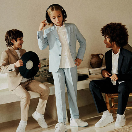 BOSS Kids Eleganckie spodenki chłopięce piaskowe