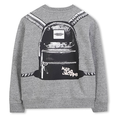 The Marc Jacobs Boy's Sweatshirt with Backpack Print, Gray
