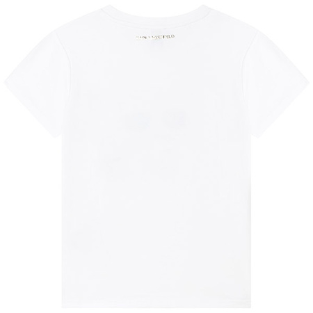 KARL LAGERFELD KIDS Girls White Choupette T-Shirt