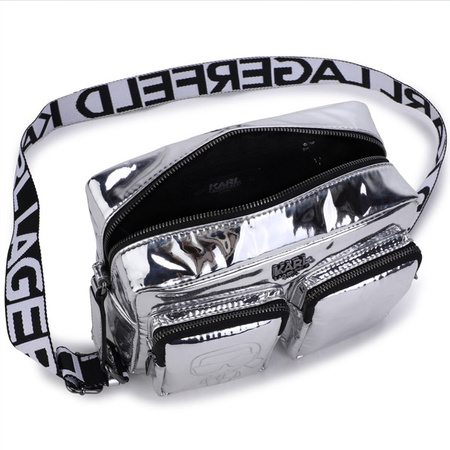KARL LAGERFELD Kids Girls MINI MI Crossbody bag in silver