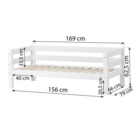 Hoppekids ECO Luxury toddler bed with 3/4 bed rail 70x160 cm