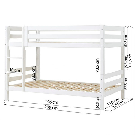 Hoppekids ECO Luxury Bunk Bed 120X200 cm