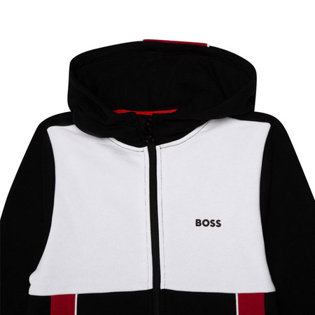 BOSS Kids Dres chłopięcy dwuczęściowy czarno-biały