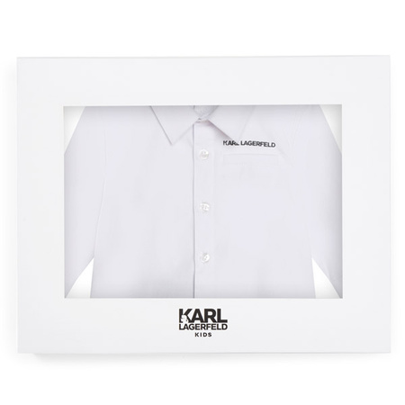 KARL LAGERFELD Kids Baby boys white and black logo romper