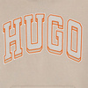 HUGO Boy's hooded sweatshirt with logo print, beige
