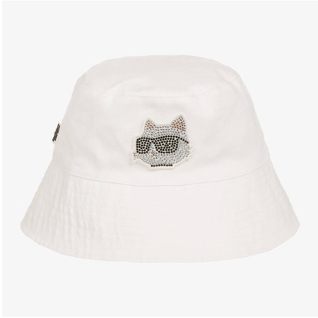 KARL LAGERFELD Girls ivory Choupette bucket hat