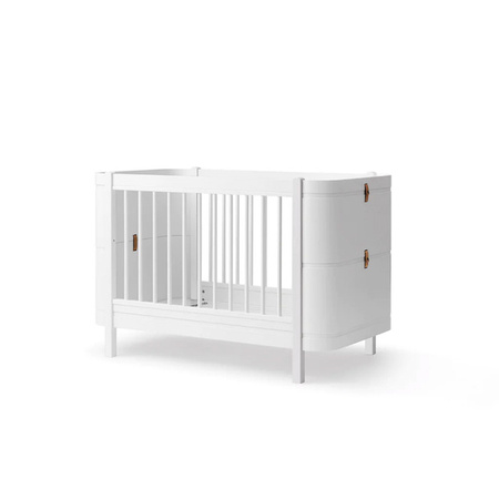OLIVER FURNITURE WOOD MINI+ COT BED INCL. JUNIOR KIT, WHITE