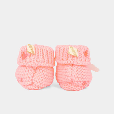 BILLIEBLUSH Pink Knitted Baby Shoes for Girls