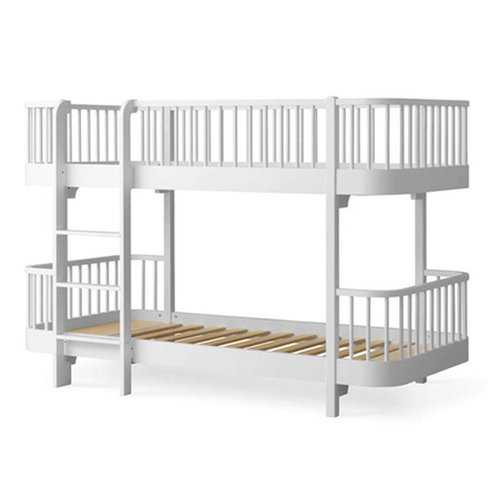  OLIVER FURNITURE Wood Original Низьке двоярусне ліжко 90x200 см, біле